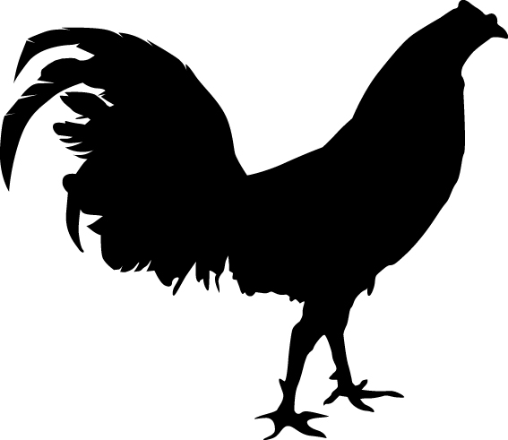 rooster clipart black - photo #7